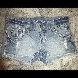 size 9; Red Camel denim shorts
